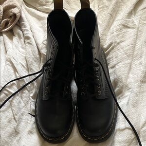 Dr. Martens Black Leather Lace-Up Boots